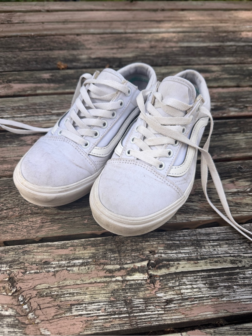 Vans Old Skool ComfyCush all-white skate shoes